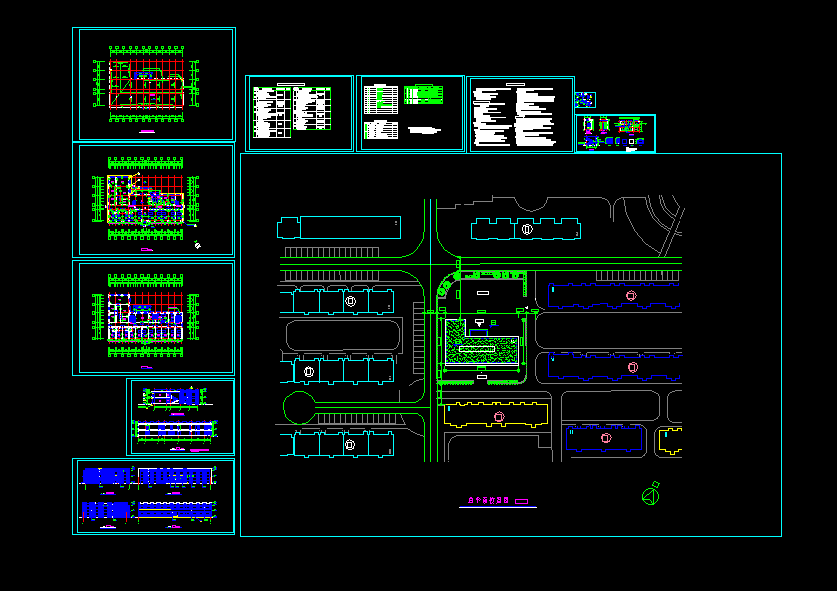 ԺĿо+λʾͼ+Ŀֲʾͼ+ƽ潨ṹͼcad